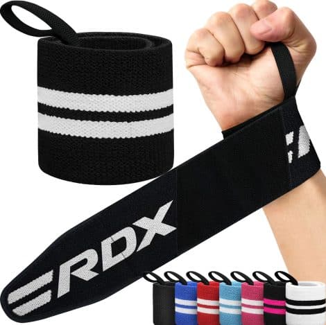 RDX Fitness Bandagen für Handgelenke, IPL USPA genehmigt, 45cm, Gym-Bandagen für Krafttraining, Herren/Damen-Zubehör.