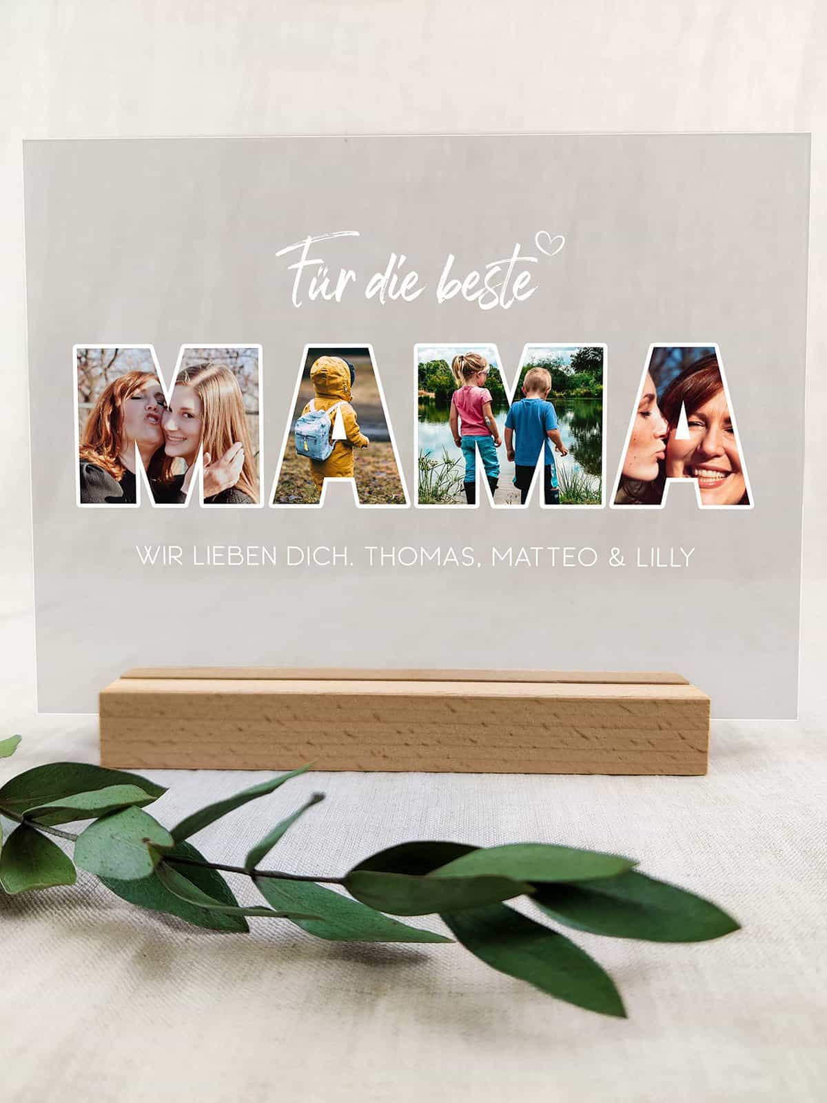 Mama Geschenk - Acryltafel Foto Geschenk - Personalisierte Geschenke, Geschenk für Mama, Beste Mama Geschenk, Fotogeschenke, Eigenes Foto, Muttertagsgeschenke, einzigartige Mama Geschenke