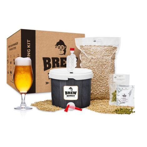 Brauaffe® Bierbrauset Hell | Grundset 5L Bier | 6,4% Vol. | Brau-Männer Set | Geschenke für Männer | Weihnachtsgeschenke für Papa