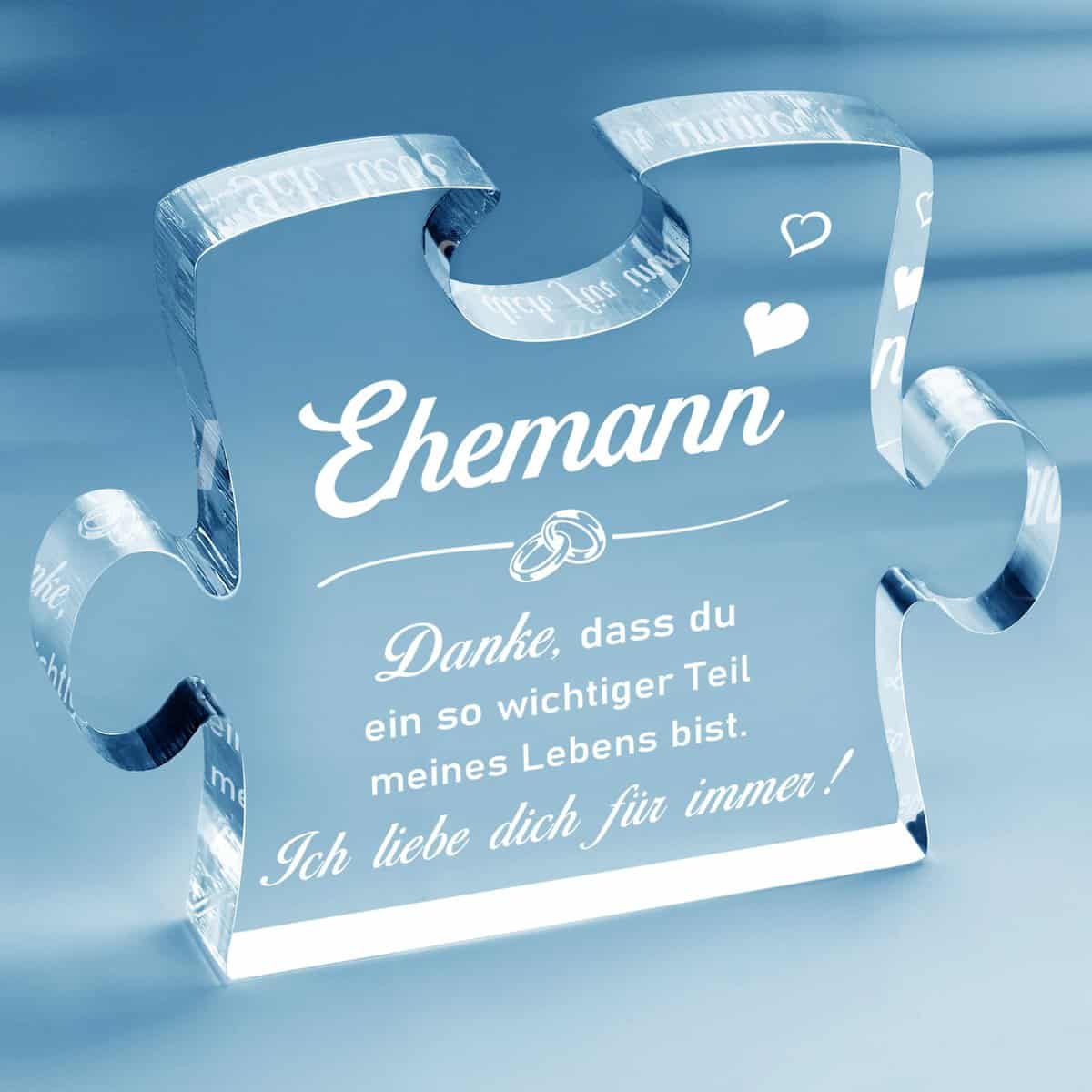 Giftasy Geschenk für Ehemann - Acryl Puzzle, Sinnvolle Geschenke für Männer, Geschenk Ehemann Geburtstag, Hochzeitstag Geschenke für Männer, Ich Liebe Dich Geschenke, Partner Geschenke für ihn