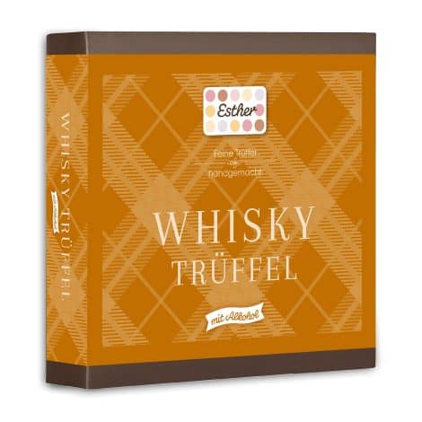 9er Packung Esther Whisky Trüffel mit Alkohol – Perfektes Geschenk für Geburtstag, Vatertag, Muttertag – Ideales Präsent für Opa, Papa, Freunde.