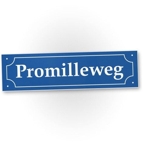 DankeDir! Promillepfad – Schild 40 x 10 cm Witziges Geburtstagsgeschenk für den besten Freund, Kumpel. Partydeko, Trinkspiele.