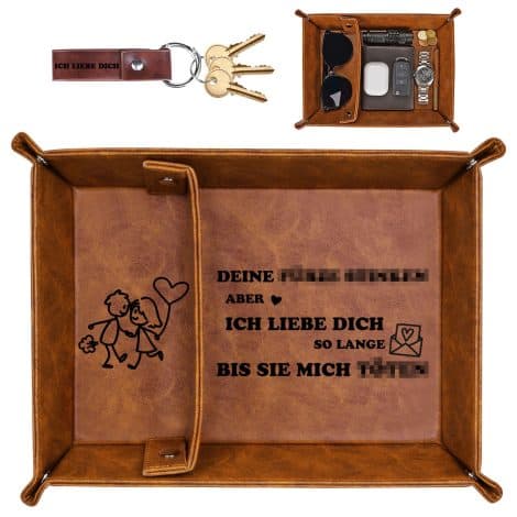 Liebesgeschenk für deinen Partner: Taschenleerer mit Schreibtisch Organizer für Weihnachten, Jahrestage und Hochzeitstage. Wichtelgeschenk für ihn.