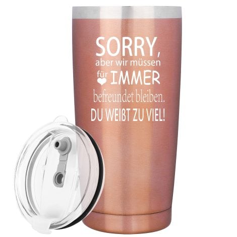 Merclix 20oz Reisebecher – Witziges Geschenk für beste Freundin zu Weihnachten oder zum Geburtstag.