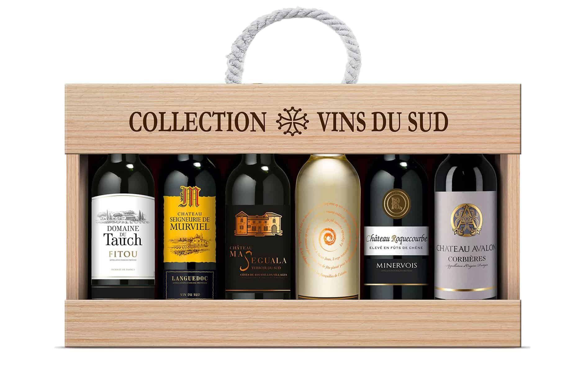 Wein Geschenk Collection Südfrankreich - Wein Set Rotwein und Weißwein aus Südfrankreich (6 x 0.375 l)