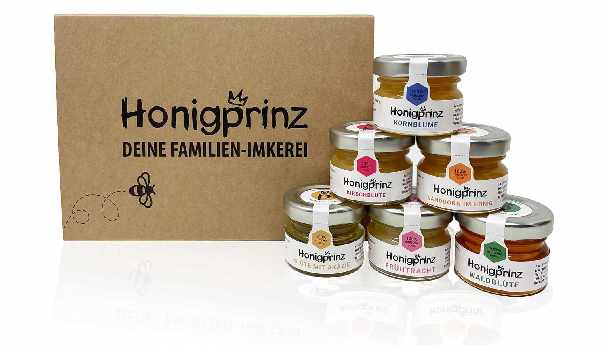 Honig Geschenk Set - Honigprinz Familien-Imkerei (6 x 28g)