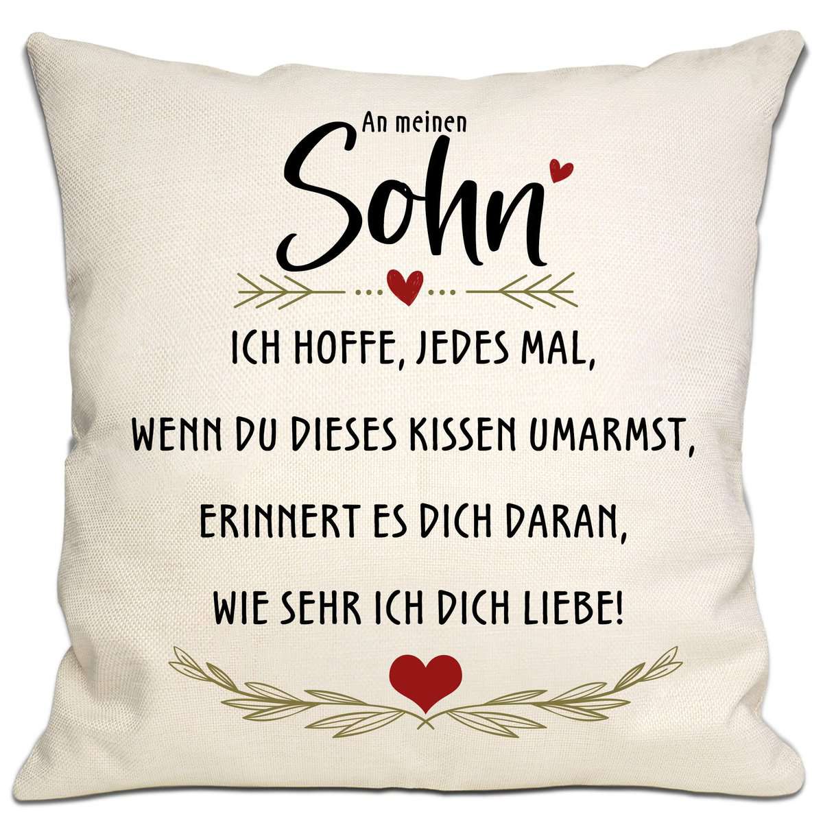 Bommex Sohn Geschenk von Mama Papa ich hoffe, jedes Mal, wenn Sie umarmen Dieses Kissen es erinnert Sie daran, wie viel ich Liebe Dich Kissenbezug für Sohn Graduierung Geburtstag (Sohn)