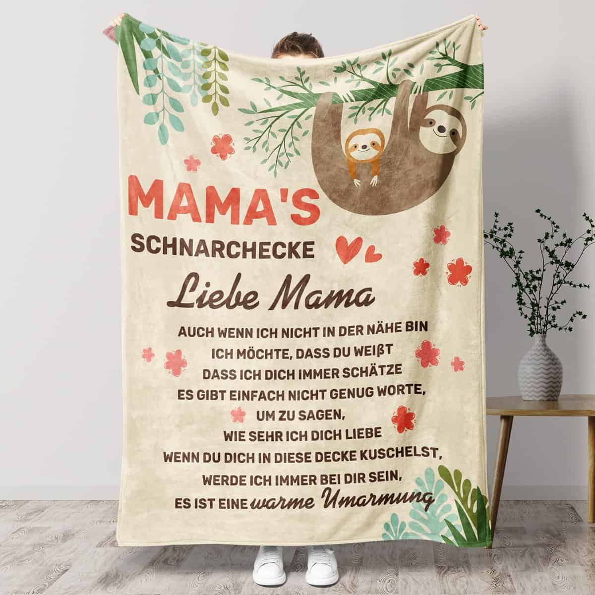 KAAYEE Geschenke für Mama Kuscheldecke, Flauschig Decke Geburtstagsgeschenk für Mama, Mama Geschenk zum Muttertag Weihnachten von Tochter Sohn, Sofadecke 130x150cm (Mama)