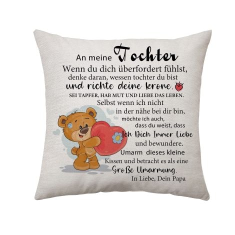 Inspirierende Kissenbezüge: Kleine Tochtergeschenke für Geburtstag, Weihnachten oder Hochzeit (Tochter von Papa).