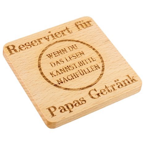 Lustige Holz-Untersetzer: Kreative Geschenkidee für den Geburtstag oder Vatertag “Papa” von Shoppawhile.