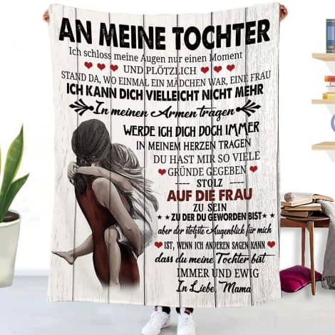 Kuschlige Personalisierte Decke für Mutter und Tochter, flauschig, positiv, ermutigend, super weich, 150 * 200cm