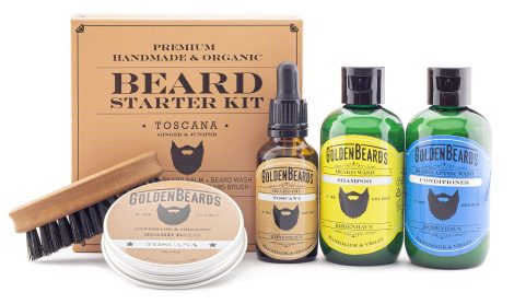 Set zur Pflege des Barts, Männer-Geschenk, Ginger & Juniper, organische Bartpflege in einer Geschenkbox.