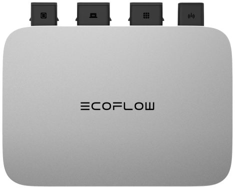 EcoFlow Mikrowechselrichter 800W, smarter WLAN Solar-Wechselrichter für Balkonkraftwerk, für 2 Solarpanele/IP67/App/MPPT, 5011401011, EFPowerStreamMI-EU-800W