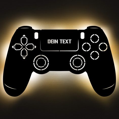 Holz-Gaming-Controllerlampe: Eigenes Geschenk für Männer, Zimmerschmuck, personalisierbar zum Aufstellen/Aufhängen – individuelles Gaming-Geschenk.