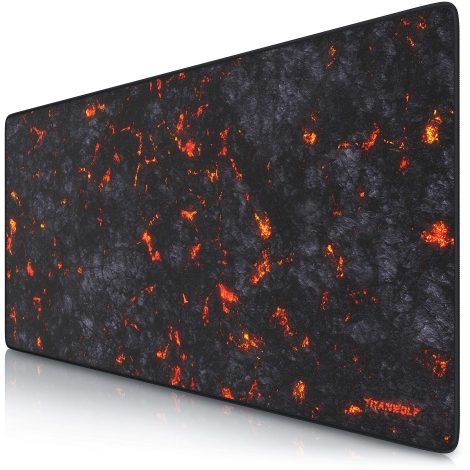 TITANWOLF – Riesiges Gaming Mauspad Titanwolf Lava 900 x 400mm – Speziell für verbesserte Präzision und Geschwindigkeit.