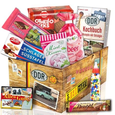 DDR-Süßigkeiten und Geschenkset für Geburtstag, Ostprodukte-Versand bietet Ihnen ein DDR-Paket.