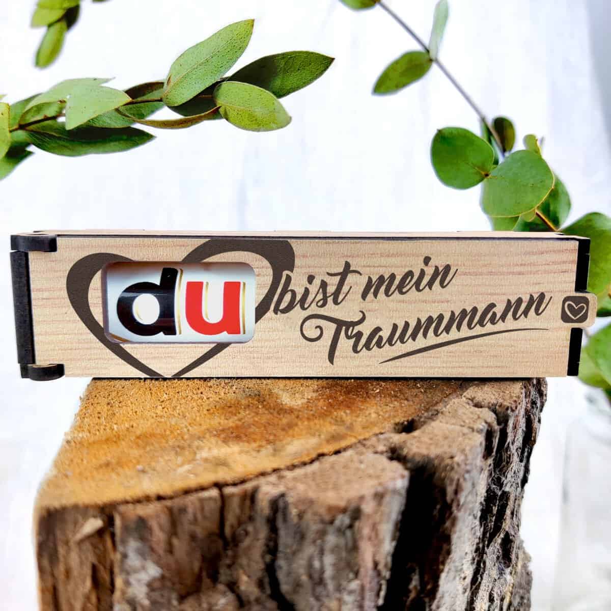 Du bist mein Traummann - Schokoriegel Geschenkbox inkl. Duplo - Geschenke Für Männer, Geschenk Für Männer, Partner Geschenk, Lustige Geschenke, Männer Geschenke Kleinigkeiten, Geschenk Ehemann