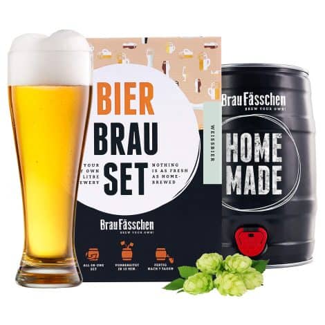 Selbstbräu | Weißbier im 5L Fass | Gebrautes Geschenk aus München Bayern | In 7 Tagen.