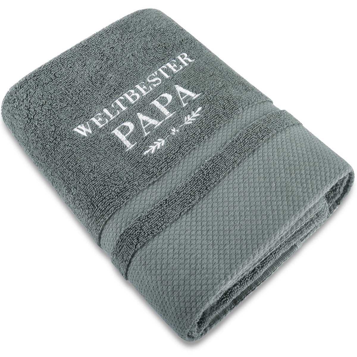 Rebundex Weltbester Papa Handtuch Bestickt Handtücher 50x100 Vatertagsgeschenk Bester Papa Geschenke für Papa Geschenk Geburtstag Geschenk für Papa Geschenk Papa Geburtstag Vatertag Weihnachten