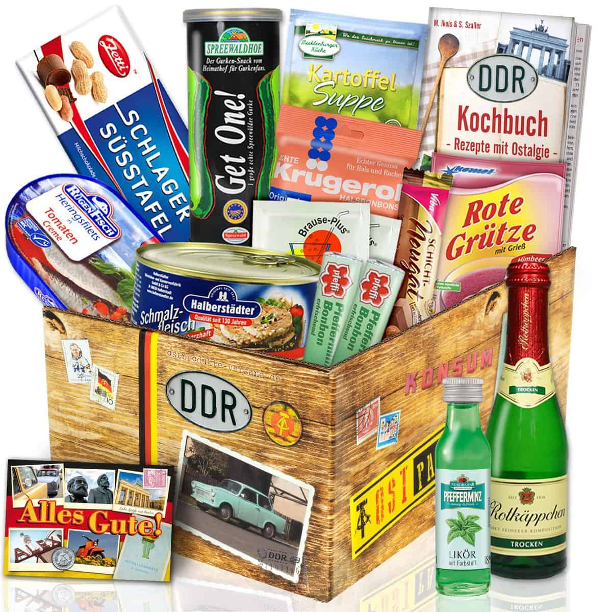 ostprodukte-versand DDR SPEZIALITÄTEN BOX Waren DDR/Geschenkideen für Freundin zu Geburtstag