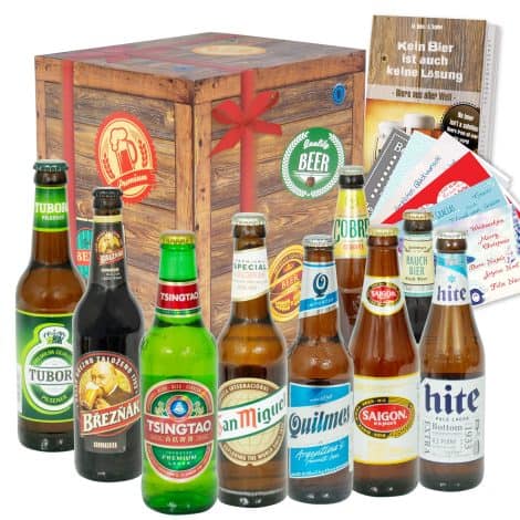 Bier aus der ganzen Welt – Perfektes Geschenkset für Männer zum Geburtstag.