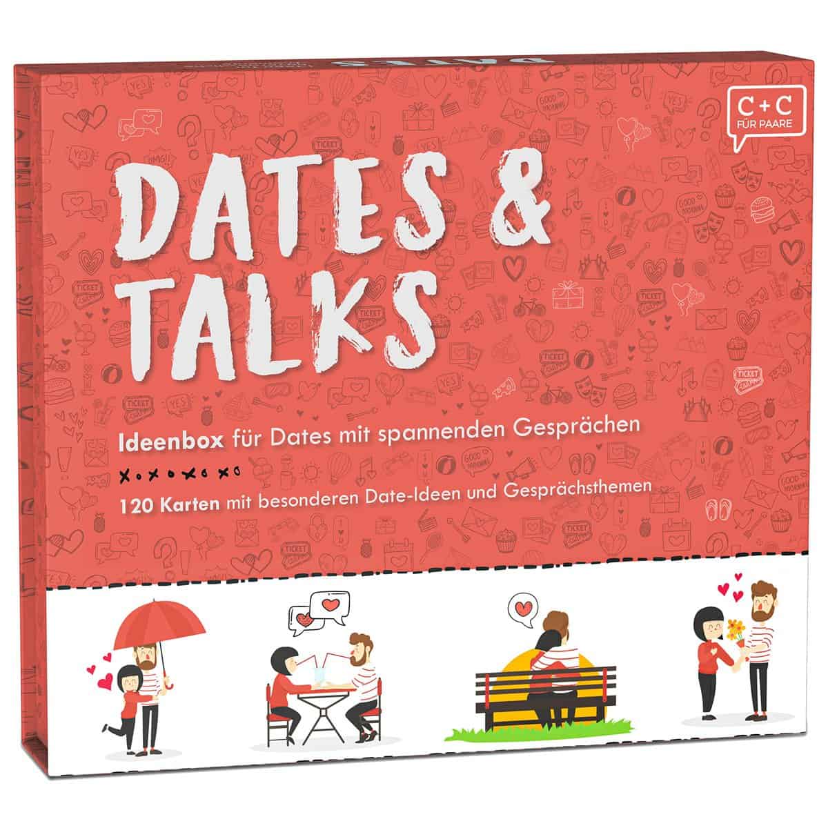 Date Ideen für Paare und Fragen - Paarbox für Paarzeit als Partner Geschenk - Jahrestag Geschenk für Ihn für Sie - Romantisches Spiel zu Zweit