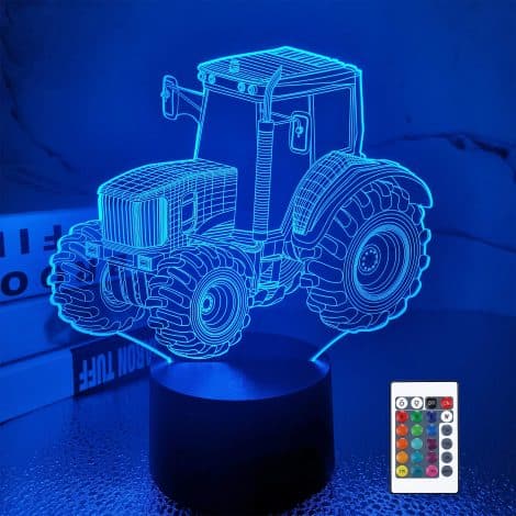 3D Illusionslampe für Traktorliebhaber, tolles Geburtstagsgeschenk, Farbenwechsel, perfekt als Nachttisch- oder Schreibtischlampe.