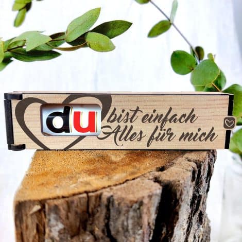 Du bist mein Alles – Schokoriegel-Geschenkbox mit Duplo – Geschenkideen für Partner/Freundin/Frauen/Männer – Lieblingsmensch-Geschenk, Danke Schokolade.