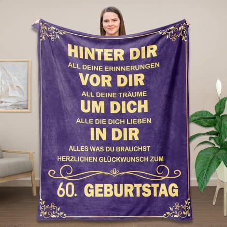 Belloxis 60 Geburtstag Geschenk Decke für die besondere Frau in deinem Leben.